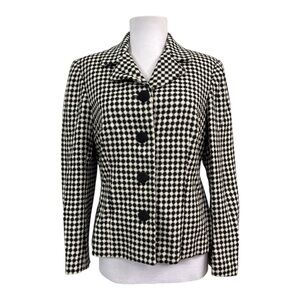 Talbots Women's Petite 10 10P Wool Blend Suit Jacket Lined Long Sleeves Collared